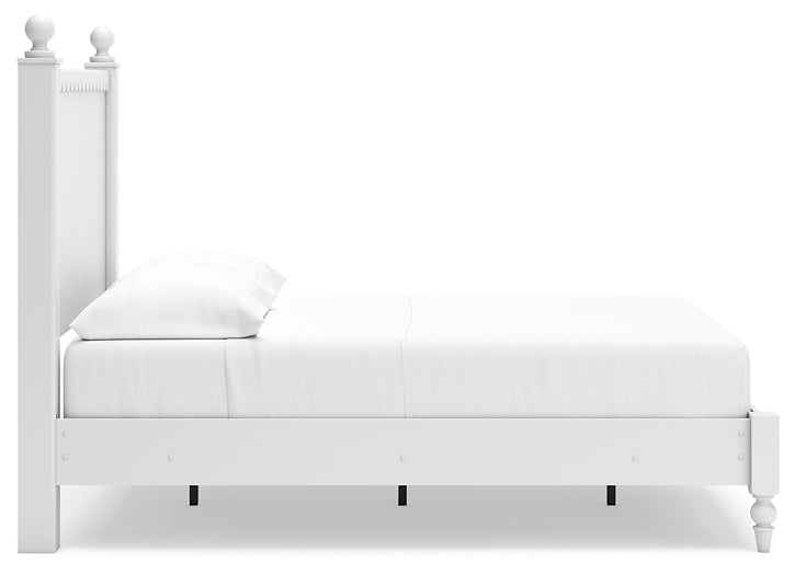 Mollviney Full Panel Bed with Mirrored Dresser