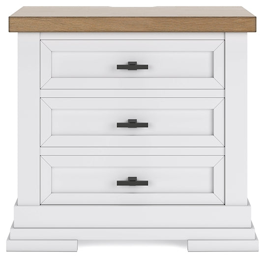 Ashbryn Three Drawer Night Stand