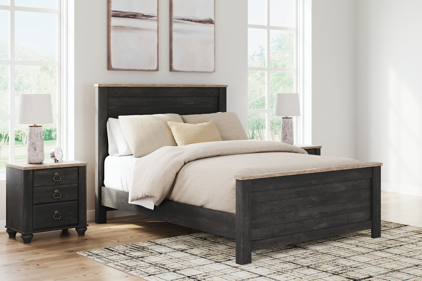 Nanforth Queen Panel Bed with Dresser