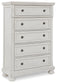 Robbinsdale Queen Sleigh Bed with Storage with Mirrored Dresser and Chest