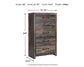 Drystan King Bookcase Bed with 2 Storage Drawers with Mirrored Dresser and Chest