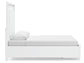 Chalanna Queen Upholstered Storage Bed with Mirrored Dresser and Chest