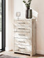 Lawroy Queen Panel Headboard with Mirrored Dresser and Chest
