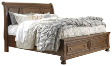 Load image into Gallery viewer, Flynnter Queen Sleigh Bed with 2 Storage Drawers
