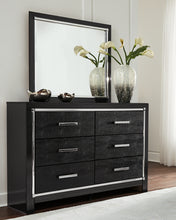 Load image into Gallery viewer, Kaydell Queen/Full Upholstered Panel Headboard with Mirrored Dresser

