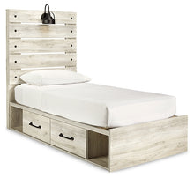 Load image into Gallery viewer, Cambeck Twin Panel Bed with 4 Storage Drawers with Mirrored Dresser, Chest and 2 Nightstands
