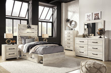 Load image into Gallery viewer, Cambeck Twin Panel Bed with 4 Storage Drawers with Mirrored Dresser, Chest and 2 Nightstands
