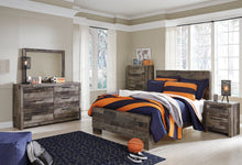 Load image into Gallery viewer, Derekson Full Panel Bed with Mirrored Dresser, Chest and Nightstand
