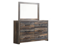 Load image into Gallery viewer, Drystan Full Panel Headboard with Mirrored Dresser and 2 Nightstands
