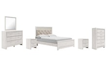 Load image into Gallery viewer, Altyra Queen Panel Bed with Mirrored Dresser, Chest and 2 Nightstands
