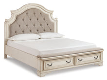 Load image into Gallery viewer, Realyn King Upholstered Bed with Mirrored Dresser
