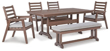 Load image into Gallery viewer, Emmeline Outdoor Dining Table and 4 Chairs and Bench
