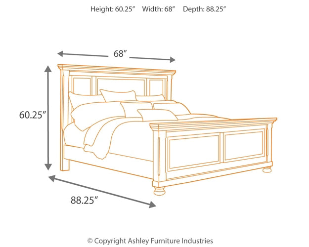 Porter  Panel Bed With Dresser