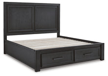 Load image into Gallery viewer, Foyland California King Panel Storage Bed with Mirrored Dresser and 2 Nightstands
