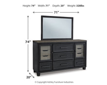 Load image into Gallery viewer, Foyland California King Panel Storage Bed with Mirrored Dresser, Chest and 2 Nightstands
