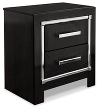 Load image into Gallery viewer, Kaydell King Upholstered Panel Headboard with Mirrored Dresser and 2 Nightstands
