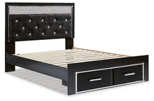 Load image into Gallery viewer, Kaydell Queen Upholstered Panel Storage Platform Bed with Mirrored Dresser, Chest and Nightstand
