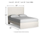Stelsie Full Panel Bed with Mirrored Dresser